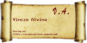 Vincze Alvina névjegykártya